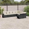 VidaXL Garden Lounge Set with Cushions 9 Pcs, Patio Sofas, Patio Furniture Set, Outdoor Furniture, Black 3254173