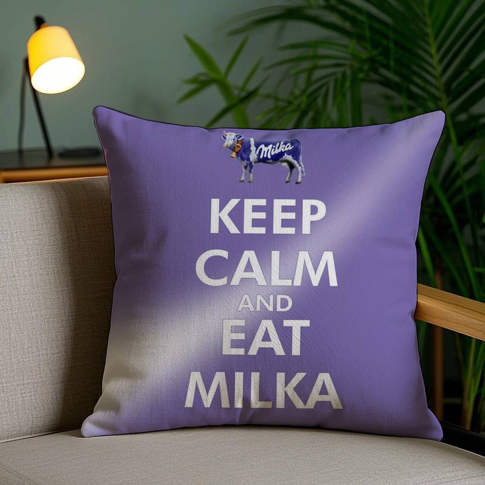 Funny Mi-olka Purple Pillow Case Anti-dustmite Invisible zipper Sofa Bed