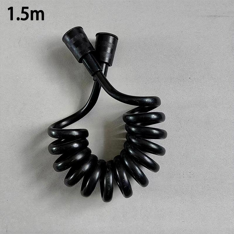 Teleskopschlauch mit Feder 1,5 Meter lang 1/2 Zoll Gewinde Telefonkabel Duschschlauch