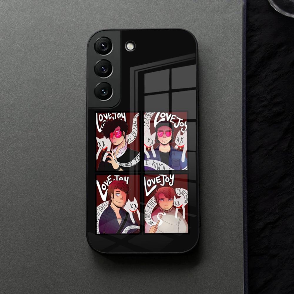 Cartoon Lovejoy Band Phone Case Glass For Samsung Galaxy S21 S26 S25 S22 S20 S24 S23 Ultra Fe Plus A16 A34 A54 A24 Coque