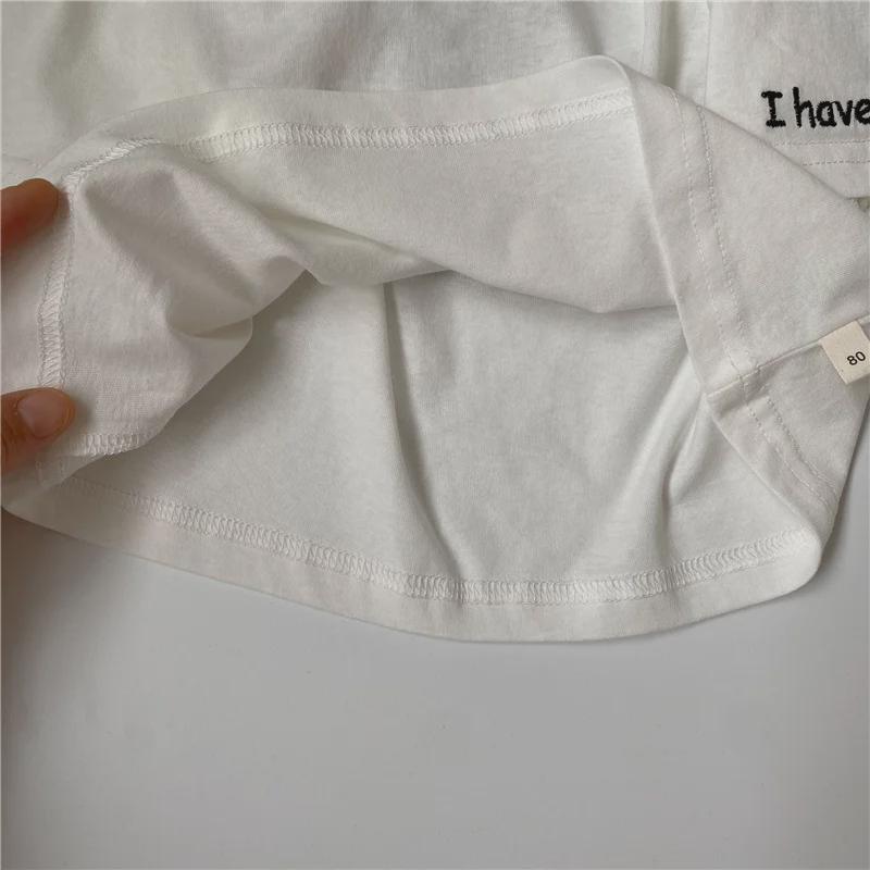 GL-kids Korean Summer Emboidered Short-Sleeve T-Shirt for Boys and Girls.