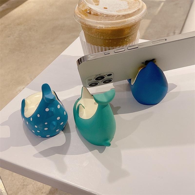 Three Dimensional Cute Dolphin Cartoon Animal Stand Desktop Lazy Stand