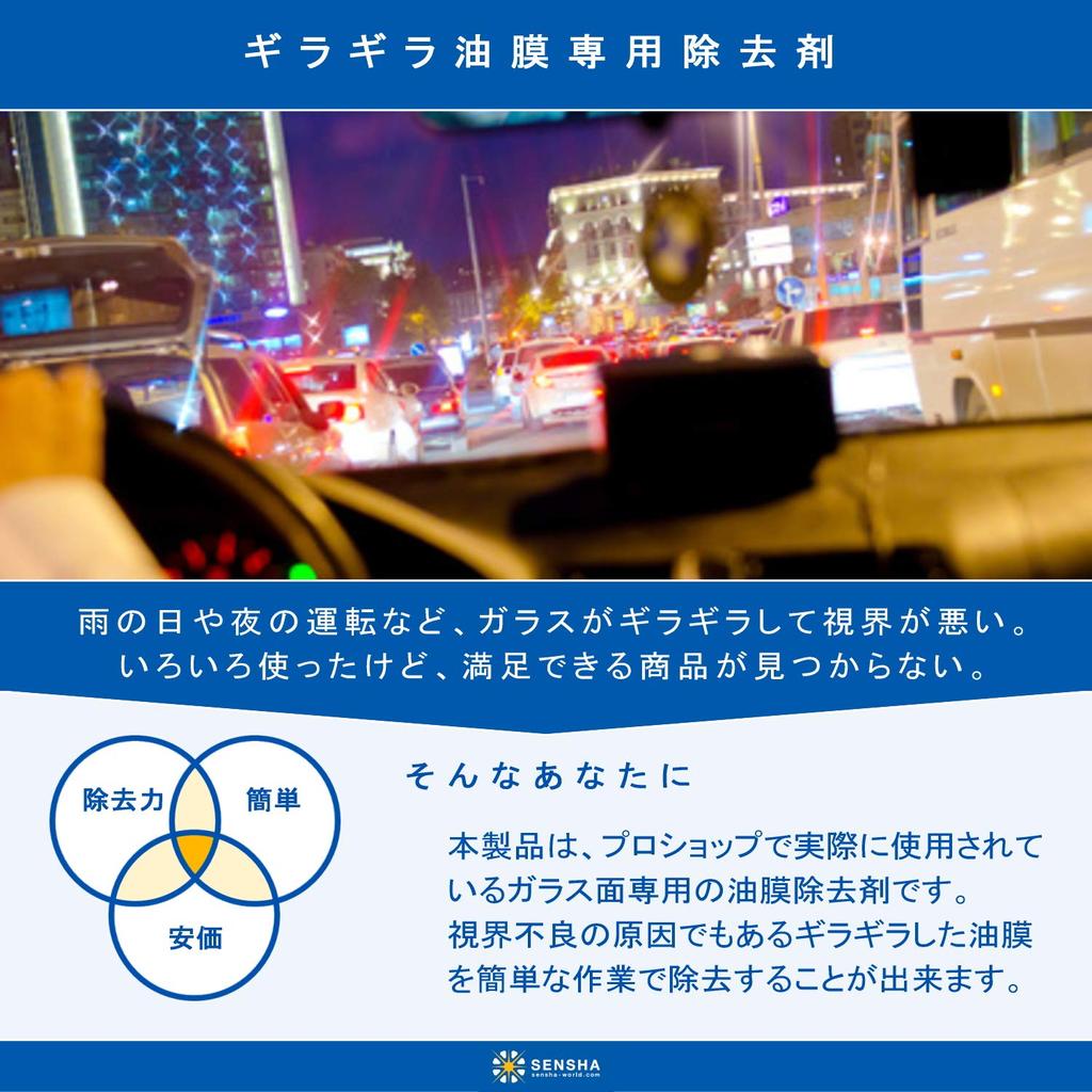 Car Wash Kingdom Car Window Care & Water Repellent Coating Product (Oil Film Remover) Oil Film Clean 819