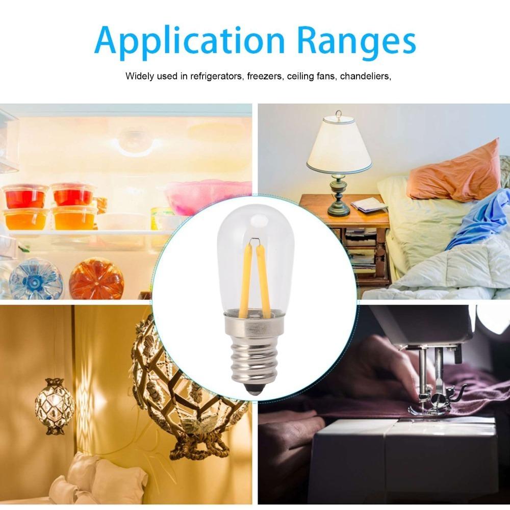 5 Pack 1.5W LED Fridge Light Bulbs E12 Fridge Light Bulbs Refrigerator Lamp Bulbs Indoor