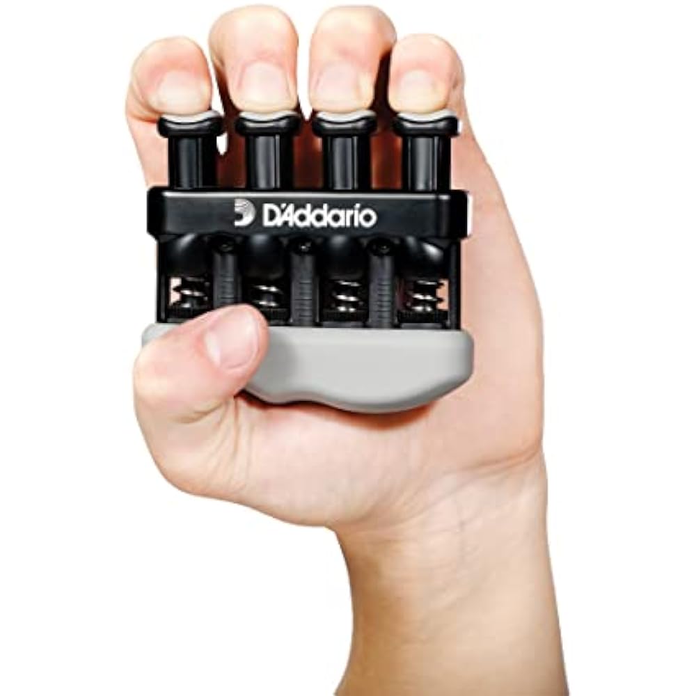 D'Addario Training Tool for Grip Strength Training, Hand Trainer with Tension Adjustment Screw, V...