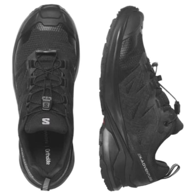 SALOMON X Adventure Slip Resistant, Abrasion Resistant, Balance Grip Low top Hiking Shoes Men's Black Sneakers L47321100