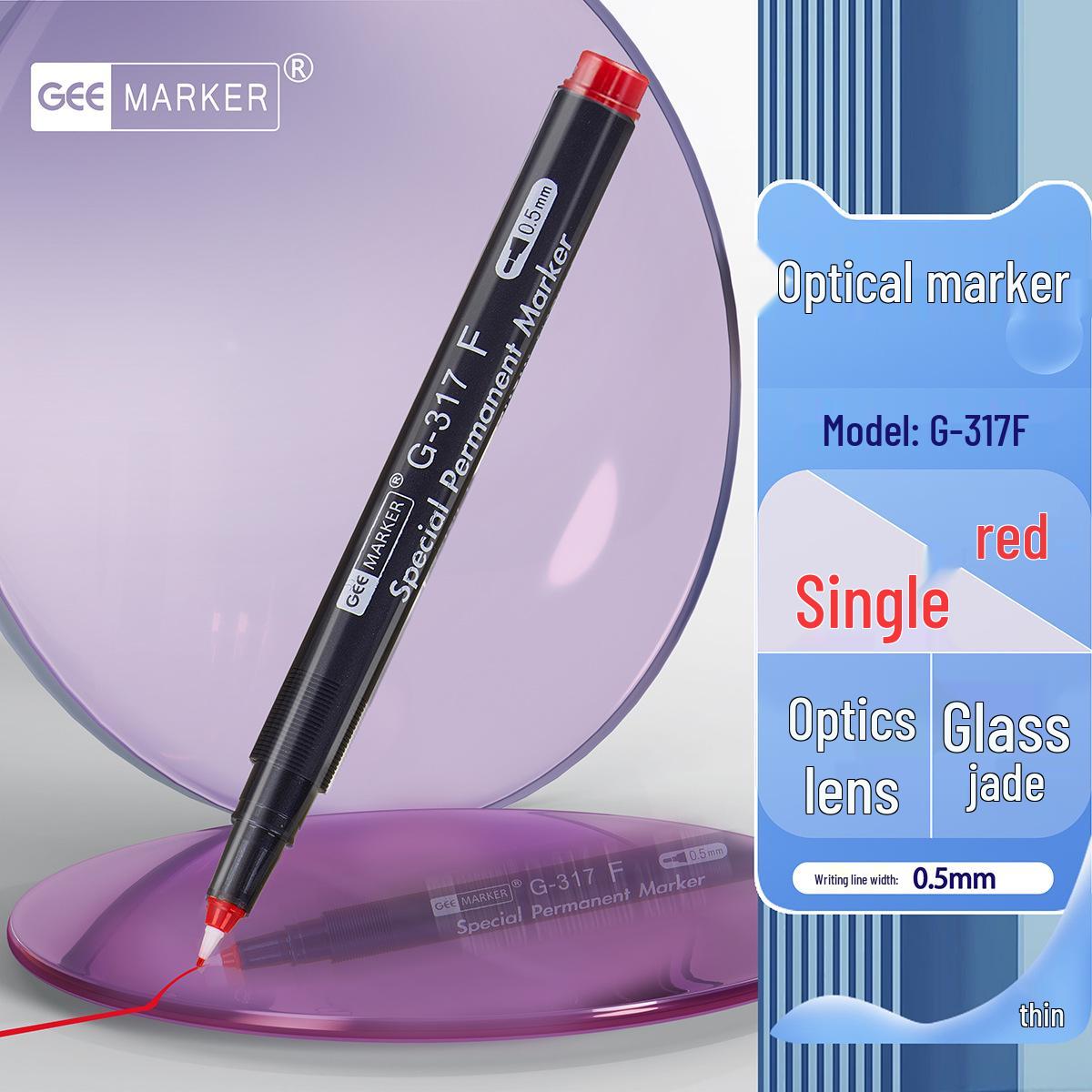 

Gee Oil-Based Marker G-313: Waterproof 0.3mm Pen for Glasses, Optical Lenses, and Nano-Coated Films