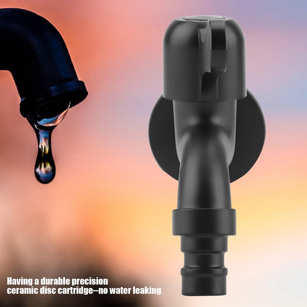 Wall Mount Water Faucet Black Faucet Easy Install Water Tap Outdoor