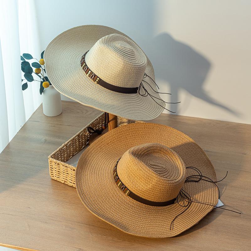 Ethnic Style Sun Hat Men's Sun Hat Summer Sun Protection Fishing Hat Outdoor Big Brim Cover Full Face Straw Hat Bucket Hat