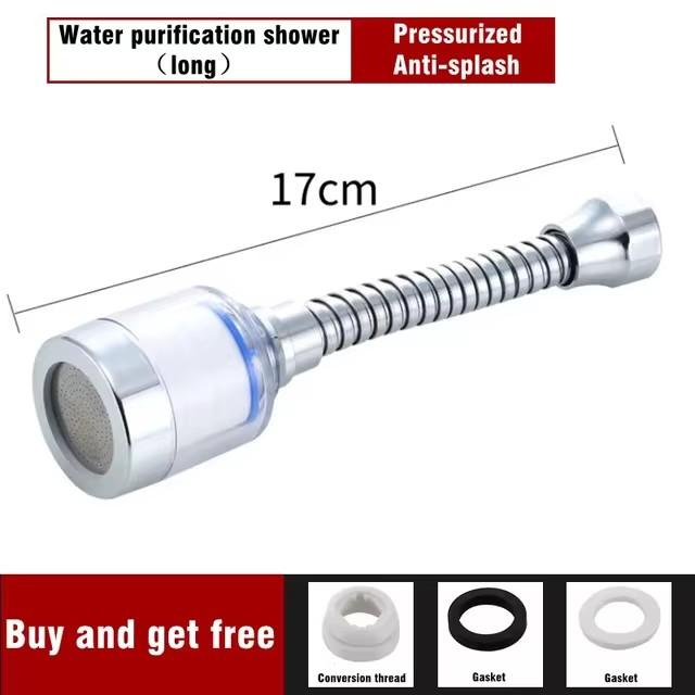 1080° Universal Rotation Faucet Sprayer Head for Washbasin Faucet Extender Splash Bubbler Nozzle Kitchen Tap 22/24mm Adaptor