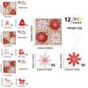 Wooden Christmas Joyful Hanging Ornaments Set With Reindeer Snowflakes And Tree Designs
