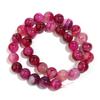 4/6/8/10/12mm Heißes Pink Natürliche Streifenachatsteinperlen Runde Edelsteinlose Perlen Für DIY Schmuckherstellung Armbänder Halskette