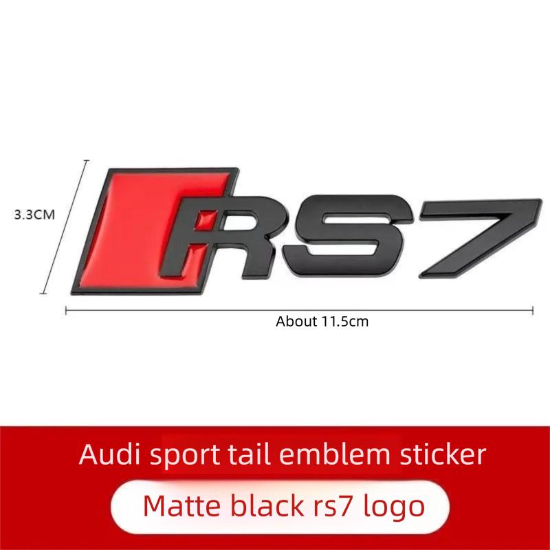 Metal Electroplated A Displacement Trunk Badges, 4WD Emblems for A4 A5 A6 A7, S3 S4 S5 S6 S7 S8 Badges, RS3 RS4 RS5 RS6 RS7