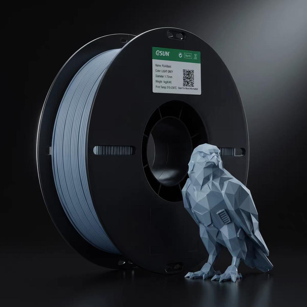 ESUN PLA 3D Printing Filament 1.75mm Light Grey FDM Plastic Rod 1KG 27 Colors Factory Quality Guarantee ROHS REACH