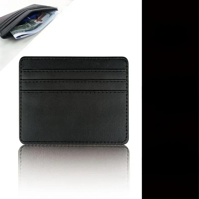 1Pc Pu Leather ID Card Holder Candy Color Multi Slot Slim Wallet for Women Men Business Card Cover