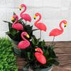 Mini Rosa Rot Klein Plastik Flamingo Hofdekoration Vogel Rasen Gartenpfahl Statue Figuren Ornament Blumentopf Pflanzgefäß