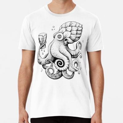 Hoptopus - Het Bier Drinkende Octopus T-Shirt S-5XL Beste T-Shirt