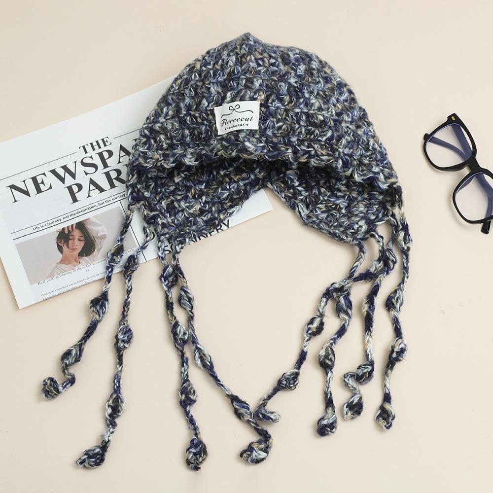 

Новая шерстяная шапка для осени и зимы, женская, высококлассная, милая, модная и универсальная по цвету, студенческая, для улицы, непродуваемая и теплая шапка one size