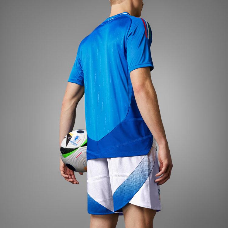 adidas Italy 2024 Home Authentic Jersey Blue Men Streetwear IN0658