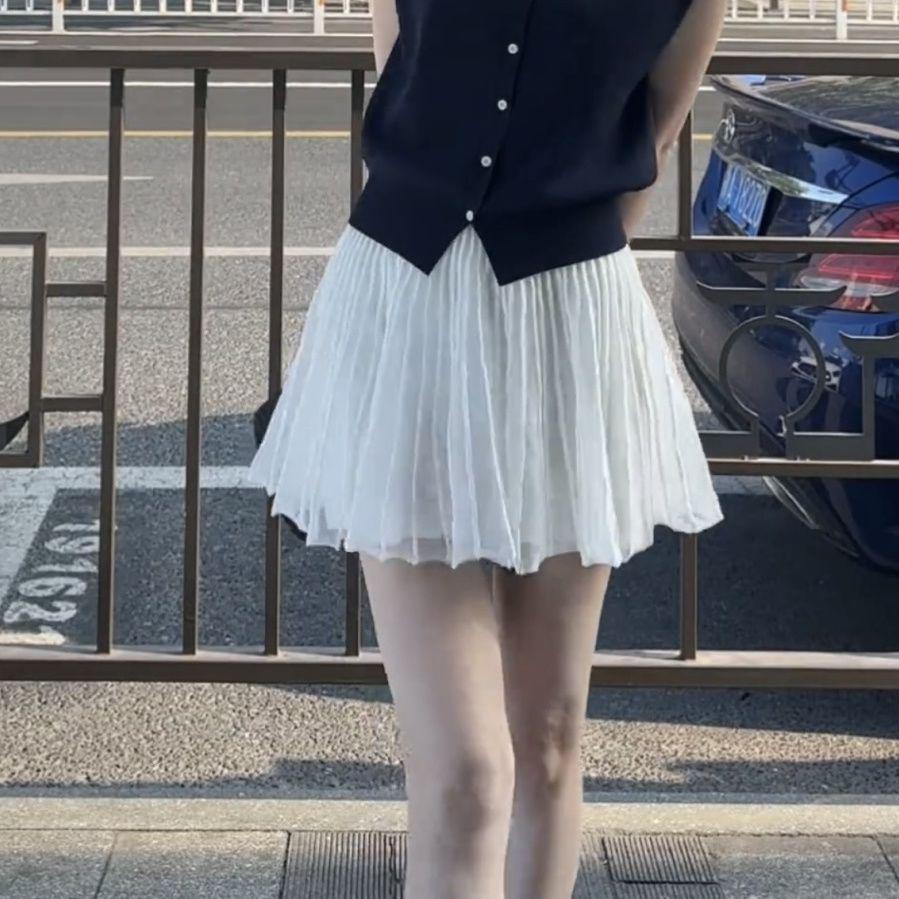 

Cannes 2026 Summer Style Women s Sleeveless Polo Top & White Skirt Set L (suggested for 108-121 lbs)