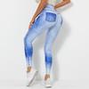 Cross-Border Fashion Digital Print Denim Blue Tight High Elastic Quick-Drying Yoga Pants Sports Running Slim Fit Fitness Pants Women