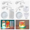 Night Light Resin Silicone Mold Base Bracket Mold with 2 USB Power Lights with Switch Suitable for Diy Table Art Party