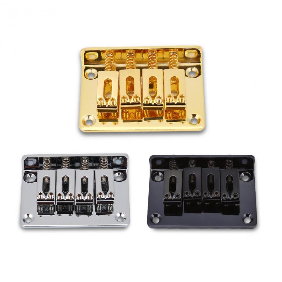 

4-String Saddle Bridge Durable Fixed Bridge Replacement Parts for Cigarbox Guitar Electric Guitars Bass Ukulele срібний