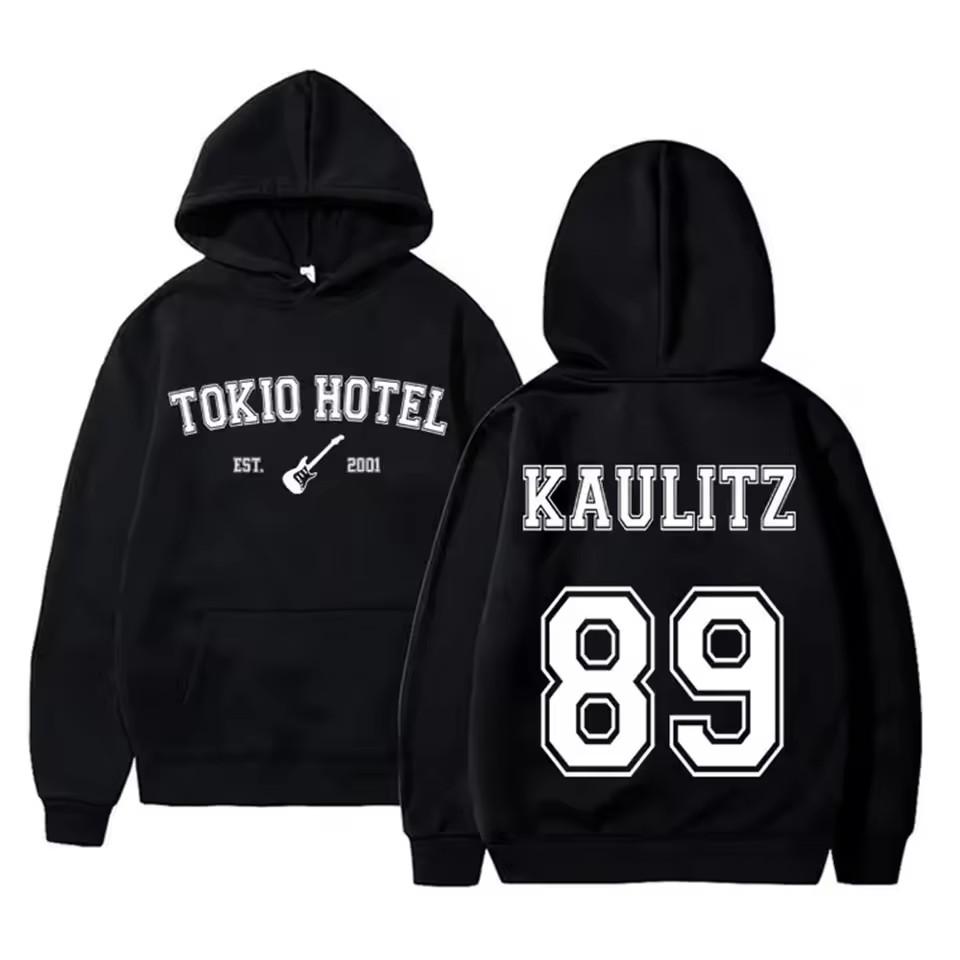

German rock band Tokyo Hotel Kaulitz 89 back printed hoodie for men and women retro oversized sports shirt for men and women Got 3XL