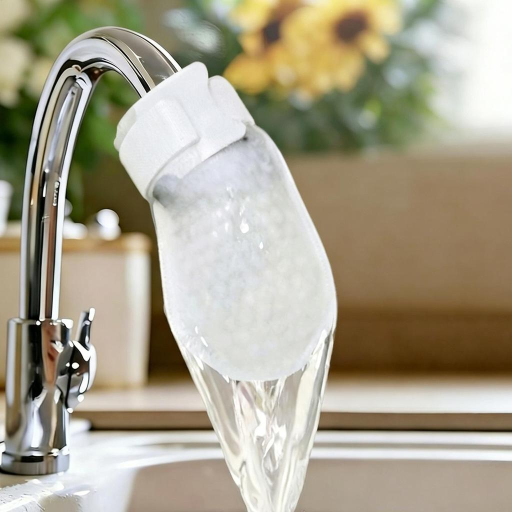 50Pcs Faucet Filter Cotton Splash Proof Portable Bag for Kitchen Sink Sediment Silt Sand Scale Rust Filtration