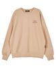 ASTRAL PROJECTION Graffiti Lettering Oversized Drop Shoulder Sweatshirt_Peach
