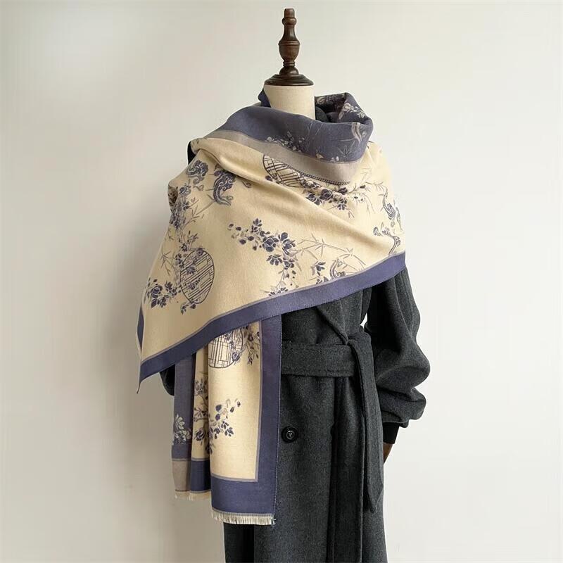 

Elegant Chinese Style Autumn Winter Scarf 190x65cm