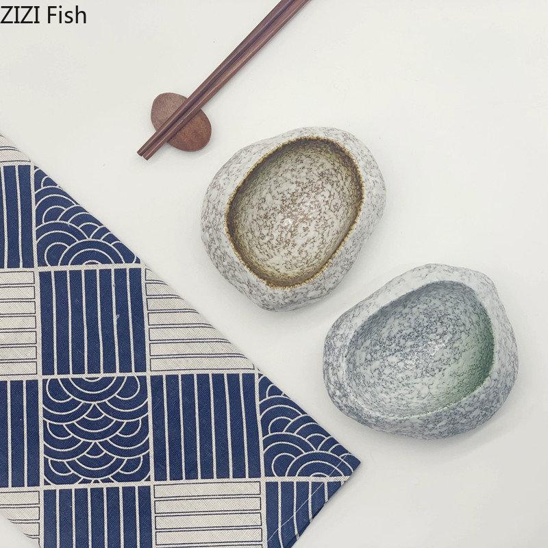 Japanische kreative Steinschale, Keramikgeschirr, Restaurant, Sashimi, Sushi-Teller, Lebensmitteldekoration, Dessertschale, Schüssel für die Küche zu Hause