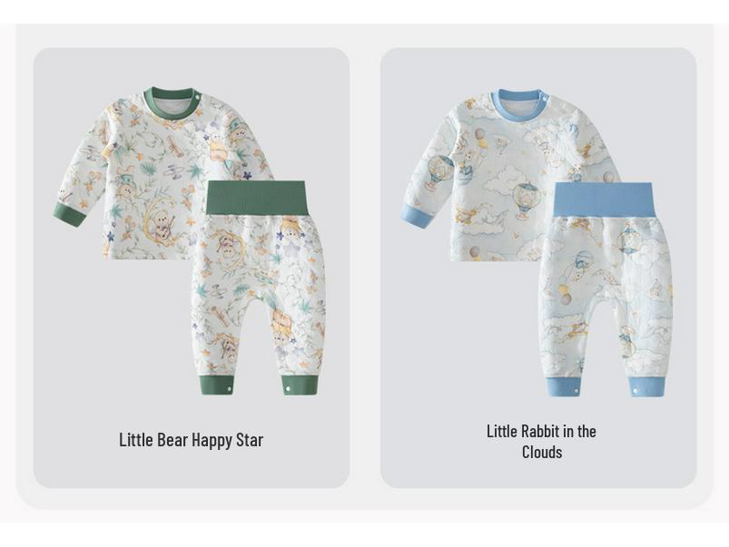 Infant & Toddler High-Waist Quilted Cotton Underwear Set - Unisex Autumn Warmth