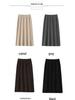 Women's Elastic High Waist Knitted Midi Skirt for Autumn/Winter - Slim Fit