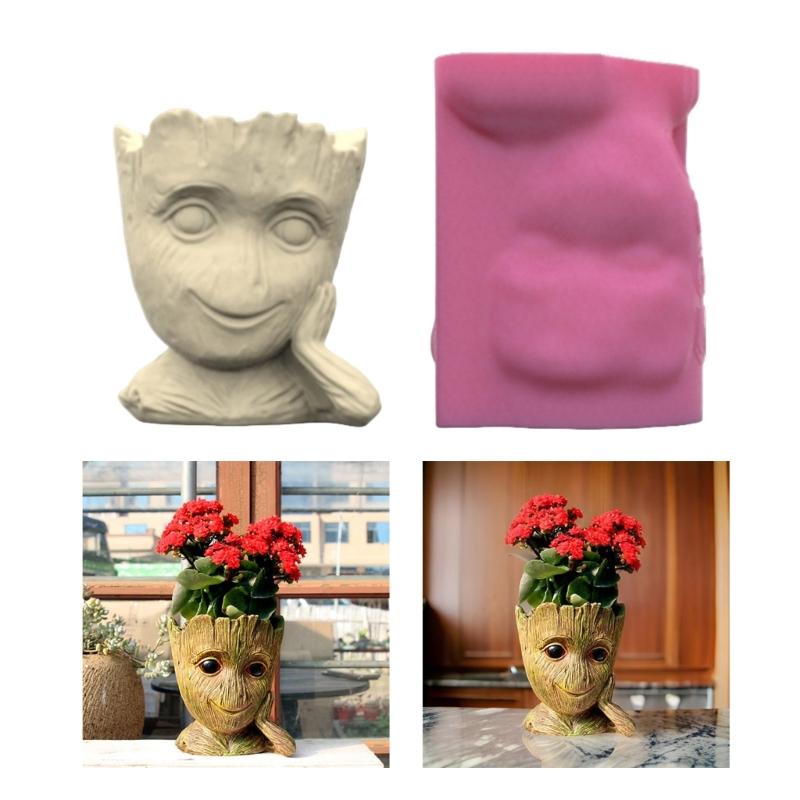 Silicone Flower Pots Mould Plant Shape Crafting Molds Planter Molds for Resin Casting Succulent Planter and Pen Holders