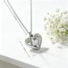 Crystal Heart Pendant Necklace - Multiple Colors, Silver Clavicle Chain, Fashion Jewelry