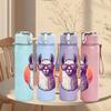 1PC Sunglasses Purple Llama 750ml Color Plastic Sports Water Bottle Leakproof Flip Straw Lid Suitable for Sports Office Home Use