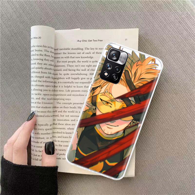 Anime MHA Hawks BNHA Phone Case For Redmi Note 13 12 Pro Plus 14 15 Pro 5G 11 11T 11E 11S 10 Pro 10S 9 9S Cover Cell Clear TPU C