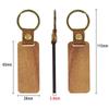 Rectangle Wooden Keychain Pendant - Business Gift in OPP Packaging