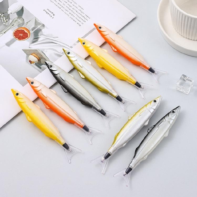 6Pcs Fish Shape Ballpoint Pen 0.5mm Tip Sea Creature Ballpoint Pen Christmas Party Supply for Adult Writing Journaling