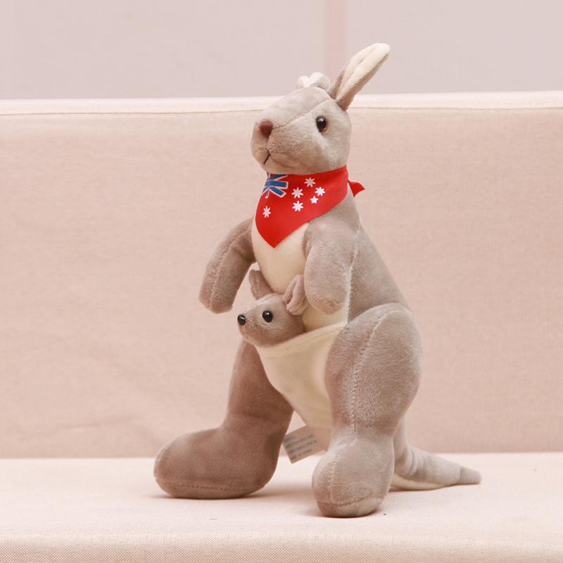 35Cm Lovely Mother & Child Kangaroo Plush Toys Plushie Pillow Big Size Stuffed Dolls For Baby Room Decor Birthday Christmas Gift