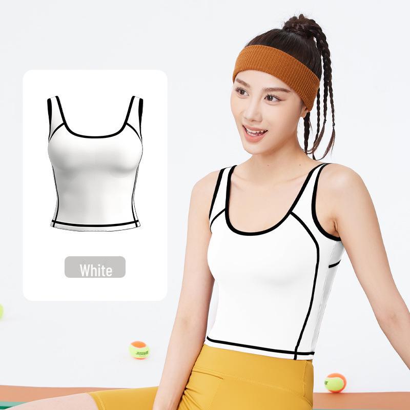 

Juyitang персиковый дуговой U-образный высокоэластичный противоударный спортивный жилет M