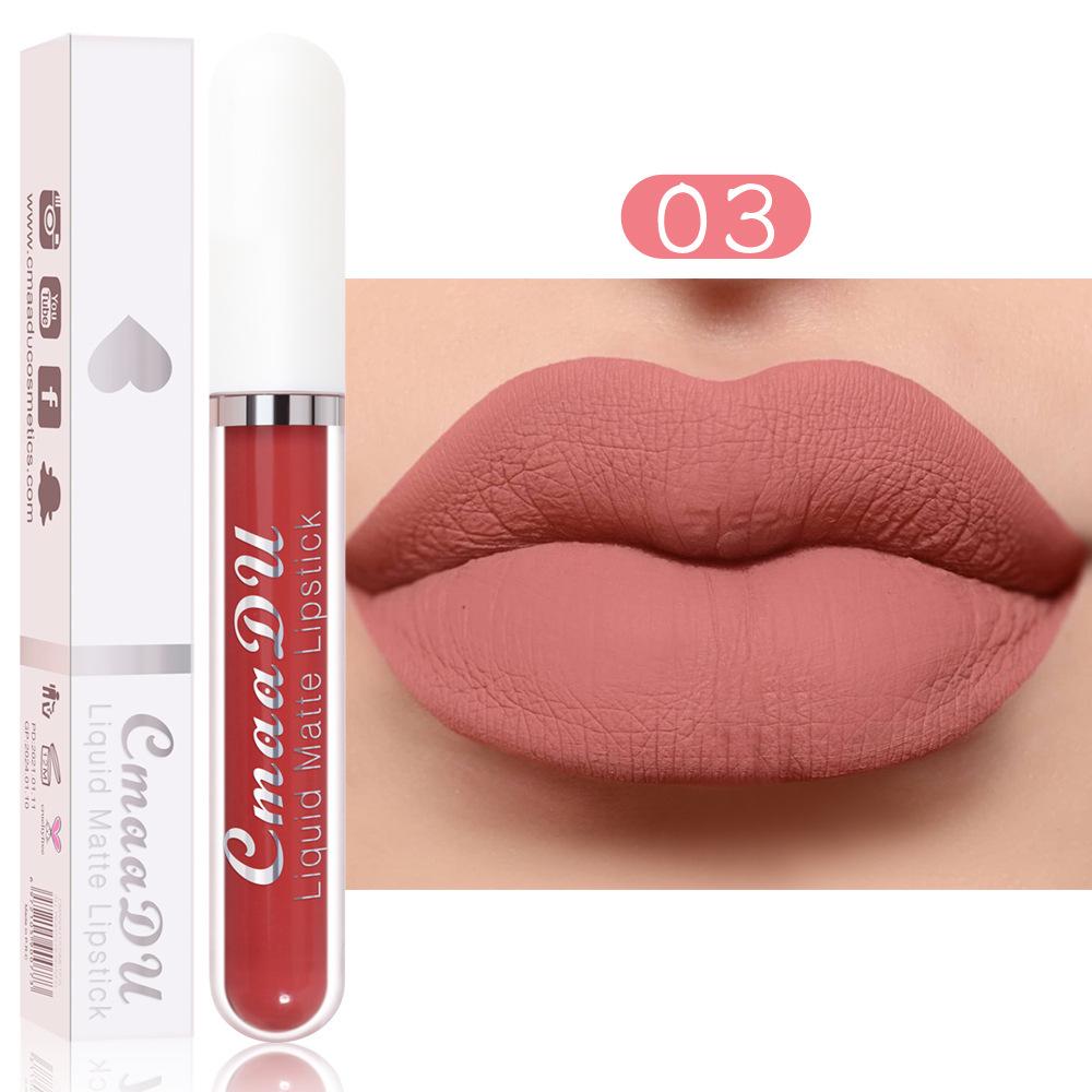 

CmaaDu 18-Color Matte Non-Stick Lip Gloss: Waterproof & Long-Lasting Lipstick 2.5ml