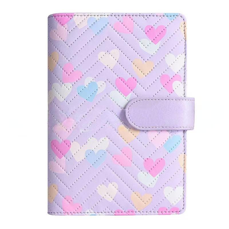 A6 PU-Leder Binder Economy 6-Ring Notizbuch, Stilvolles Design, Persönlicher Notizbuch-Binder Einband, Kann zur Aufbewahrung von Bargeld-Budget verwendet werden