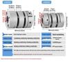 Aluminum Alloy Double Diaphragm Screw Rod Module with Zero Clearance Torque Coupling