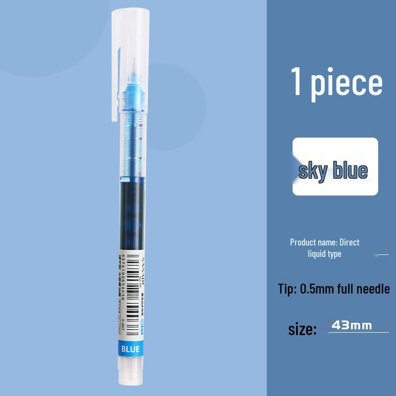 Vibrant Quick-Dry Gel Ink Rollerball Pen 0.5mm Needle Tip, Large Capacity