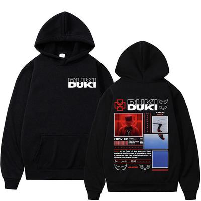 Rapper Duki Ameri 2024 Tour Grafické mikiny pro muže ženy ležérní fleecové vysoce kvalitní mikiny Harajuku hip hop punkové pulovry