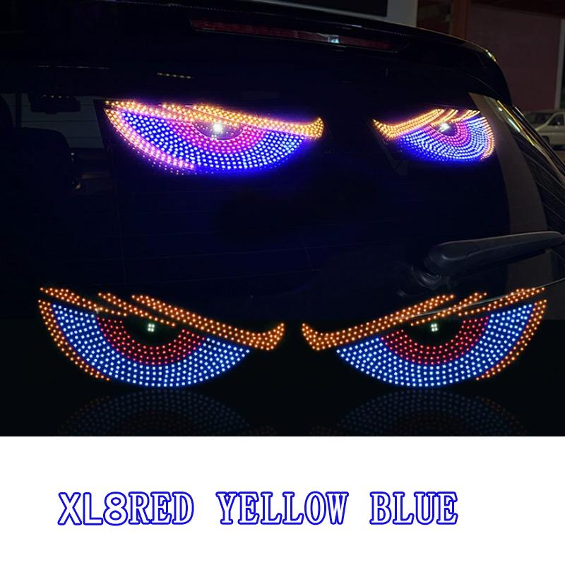 Dynamic Demon Eye for Truck Led Devil's Eye Lamp RGB USB Strobe Pixel Panel Windshield Warning Decorative Light Multi-Mode 5V