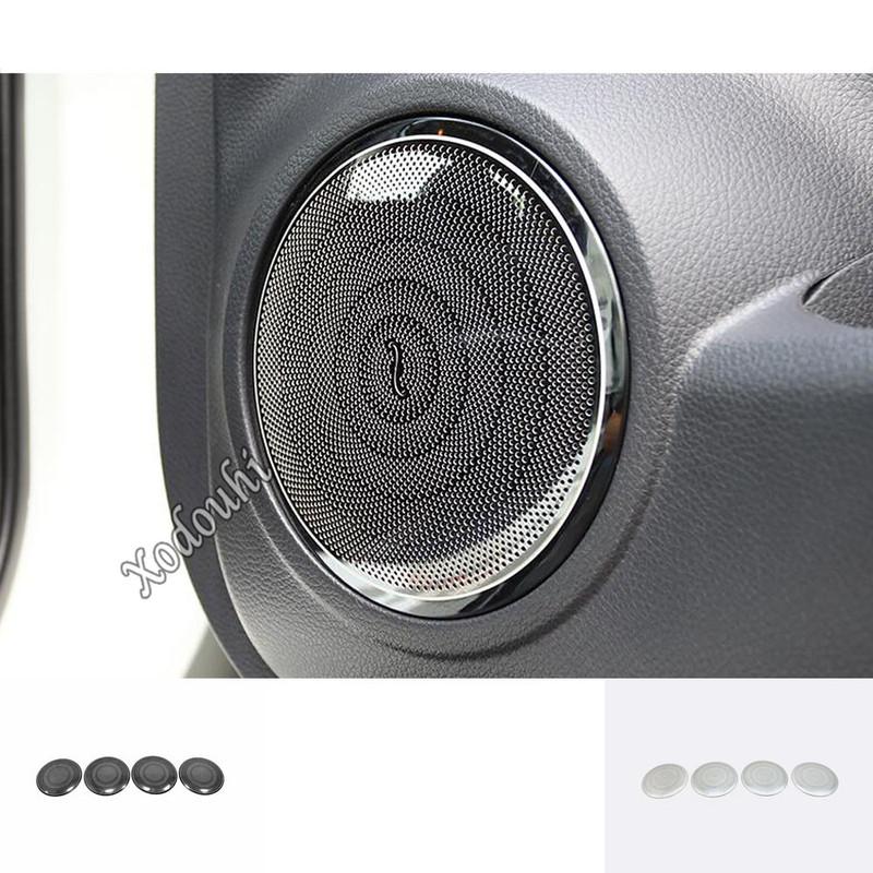 Car Door Inner Stick Audio Speak Sound Cover Ring Circle Frame For Nissan X-Trail T32/Rogue 2014 2015 2016 2017 2018