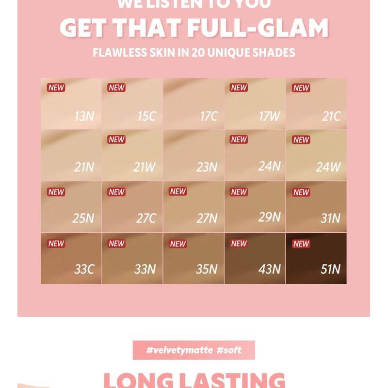 TIRTIR - Mask Fit All Cover Pink Cushion - 20 Colors